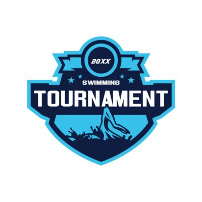 Swimming Tournament logo template Thumbnail