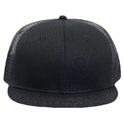 OTTO Superior Cotton Twill Round Flat Visor "OTTO SNAP" Six Panel Pro Style Mesh Back Trucker Snapback Hat Thumbnail